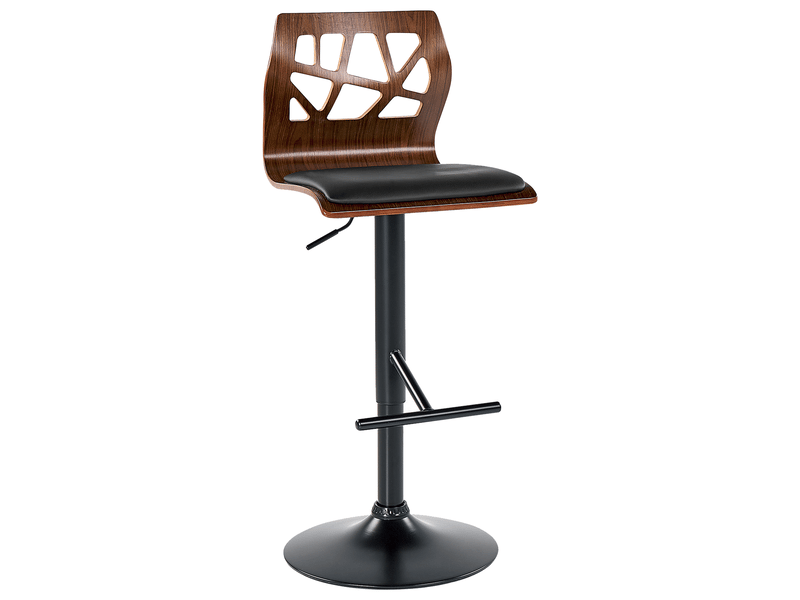 Lot de 2 chaises de bar petersburg cuir pu noir 580109 - Conforama E