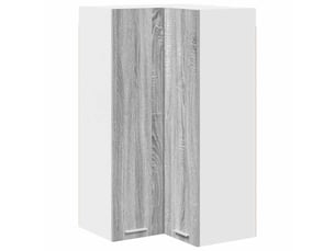 Meuble de rangement, armoire suspendue gris sonoma et blanc 57x57x100cm