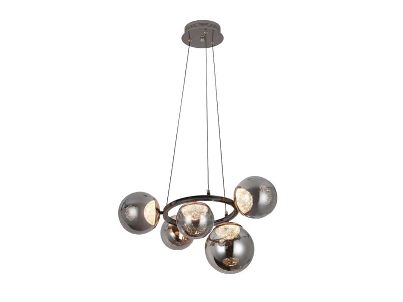  Fabrilamp pompeya, suspension, moderne, led, 35 w, 3150 lm, 3000-4000-6000 k, noir, 20-160 x 58 x 58 cm 234395009 - Conforama A