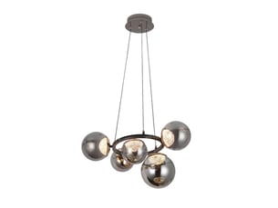 Fabrilamp pompeya, suspension, moderne, led, 35 w, 3150 lm, 3000-4000-6000 k, noir, 20-160 x 58 x 58 cm