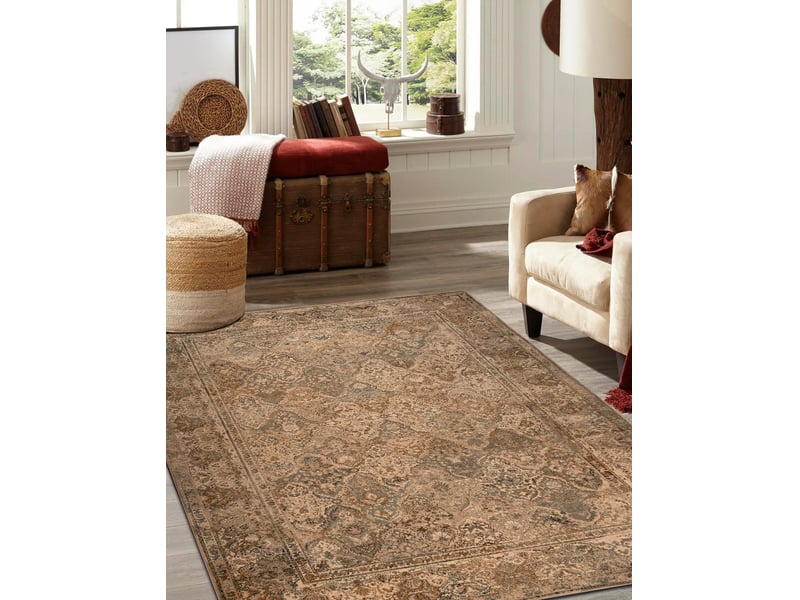  Tapis en laine omega kashmir beige antique 170x235 cm  - Conforama D