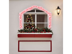 Guirlande de noël avec lumières led 10 m rose