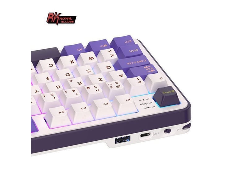 Clavier mecanique 96% azerty rk s98 violet triple connexion bt 2.4g usb-c ecran intelligent 321202_AAARG76721_6_DROPFR - Conforama D
