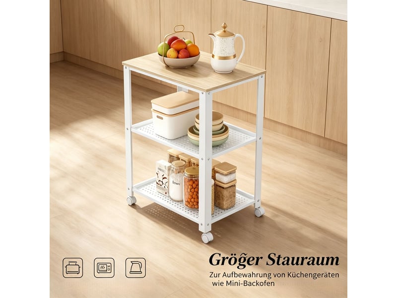  Desserte de cuisine format compact gain de place rangement roulant fonction de service  - Conforama E