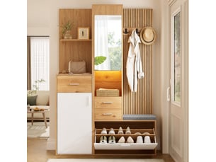 Armoire 1 porte(s) battante 3 tiroir(s) <strong></strong> <strong>ABC</strong> coloris blanc largeur 32 cm