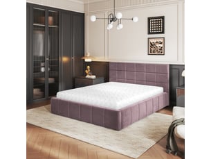 Lit coffre 200x200 cm <strong>MASSENO</strong> <strong></strong> coloris rose