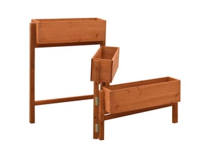 Jardinière - bac à fleurs pliable de jardin orange 60x14x75 cm bois de sapin