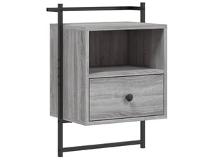 Table de chevet - cabinet de chevet - table de nuit murale sonoma gris 40x30x61cm bois d'ingénierie