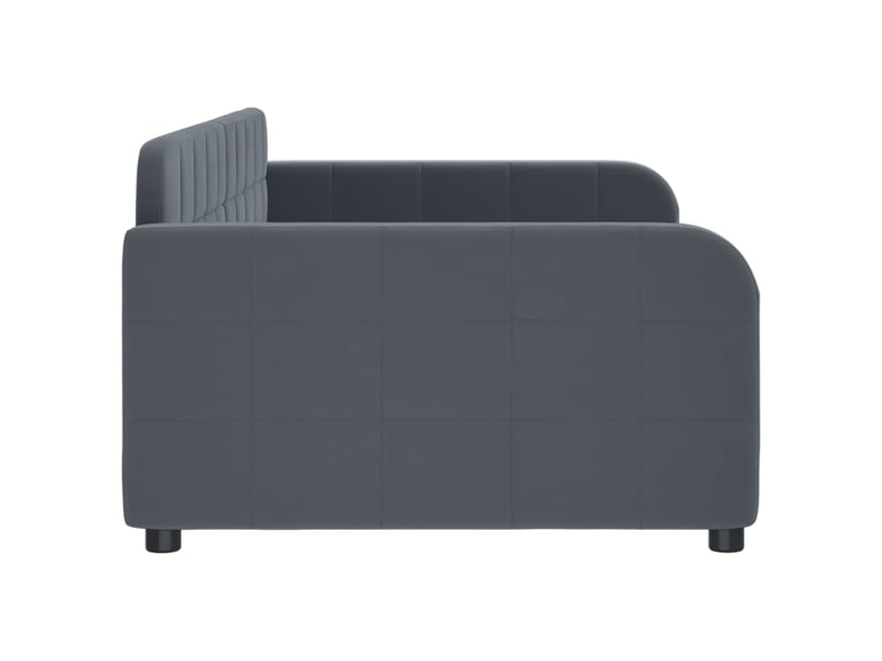  Lit simple- lit adulte -  lit de repos sans matelas gris foncé 100x200 cm velours  - Conforama C