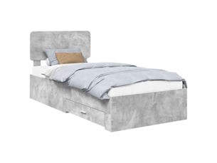 Lit simple 100x200 cm coloris gris