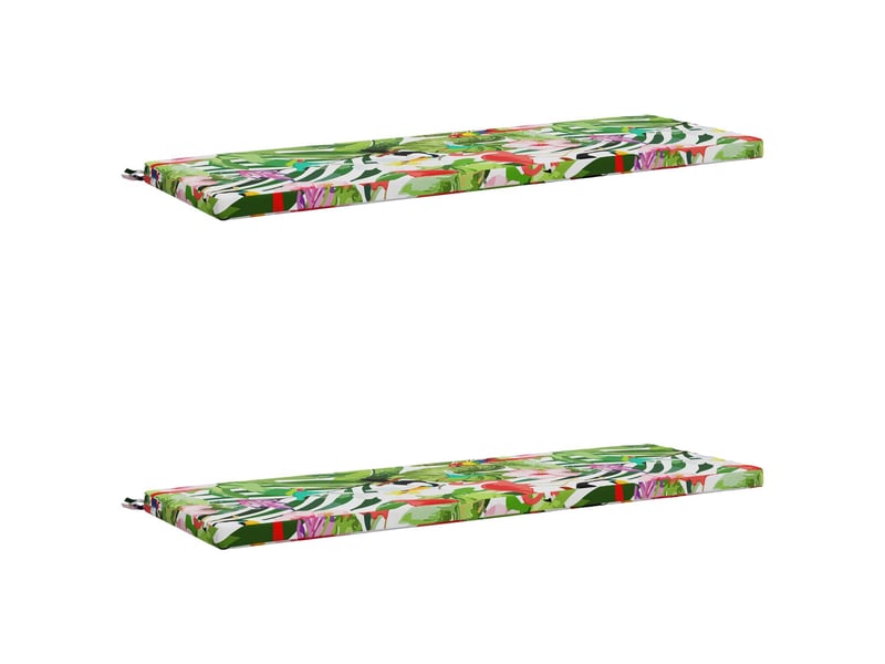  Lot de 2 coussins de banc, coussins d'assise soest 100 % polyester multicolore cf56822  - Conforama A