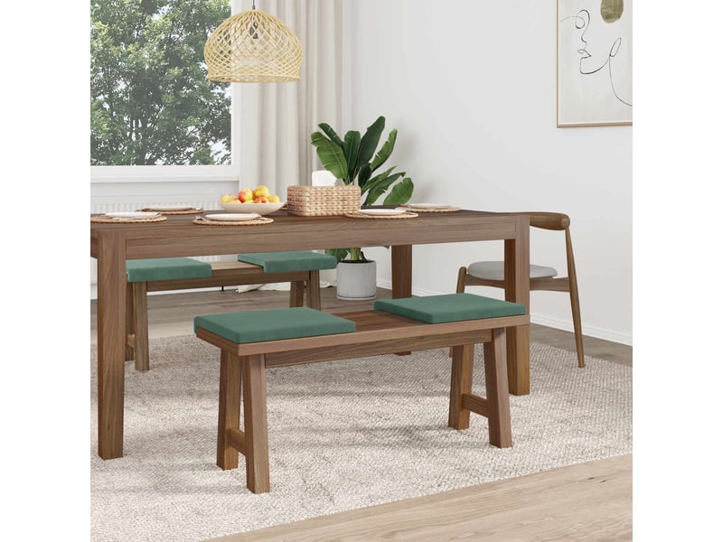  Lot de 4 coussins de banc, coussins d'assise, coussins pour chaisecanapé velours vert mer profondeur 35 cm cf52630  - Conforama C