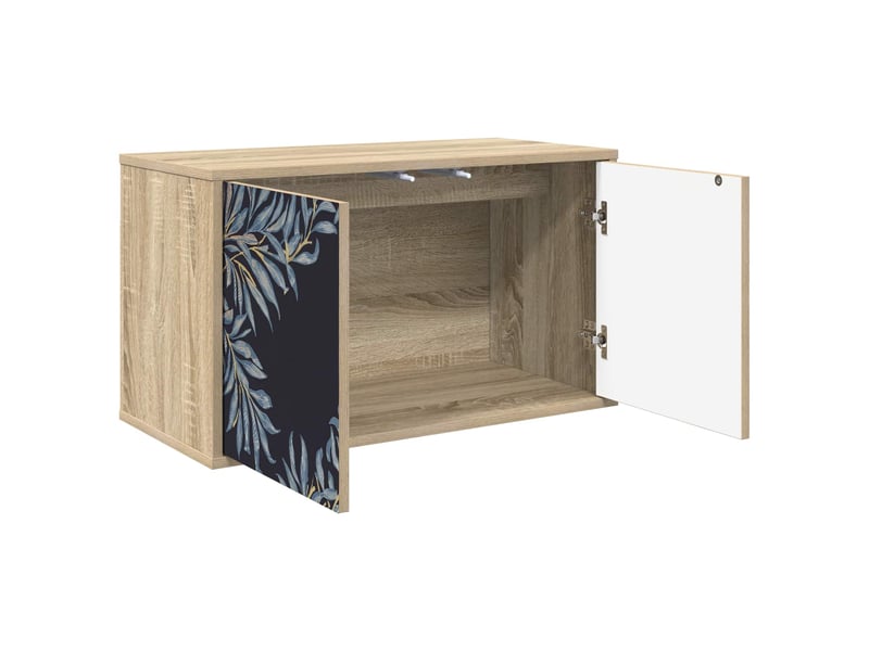  Meuble tv - banc tv - meuble de rangement mural dokkum 69 x 33 x 40 cm chêne sonoma  - Conforama C