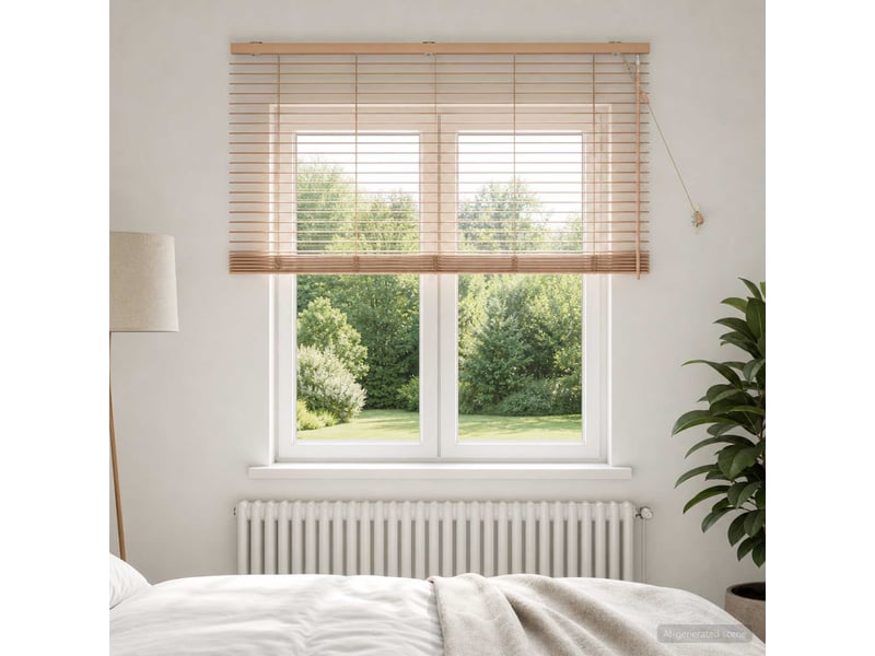  Store vénitien, store de fenêtre aspect chêne 140 x 130 cm 35 mm cf47628  - Conforama B