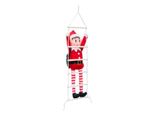 Lutin grimpeur lumineux avec échelle 30 led h. 115 cm à piles