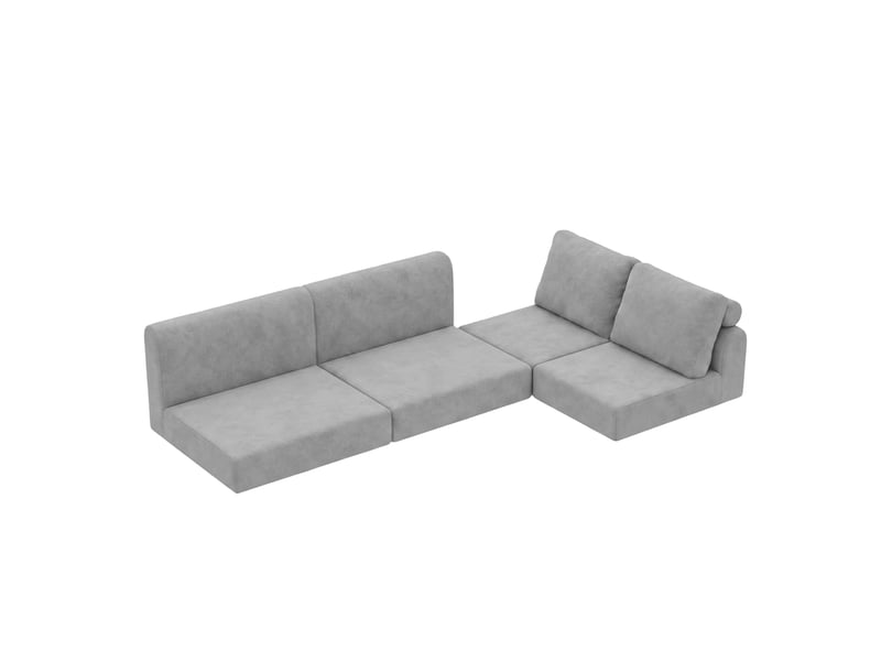  Canapé-lit pliable gris, mousse à mémoire de forme, dossier avec soutien  - Conforama E