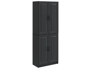 Buffet - ensemble de meubles 2 pc noir bois d'ingénierie