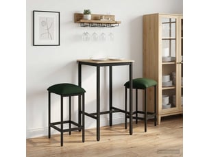 Lot de 2 tabouret de bar, chaise de bar vert foncé 40x32x74 cm shl46208