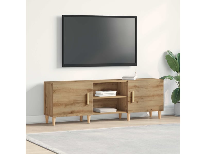  Meuble tv - banc tv - meuble de rangement 150 x 30 x 50 cm chêne artisanal bois d'ingénierie  - Conforama B