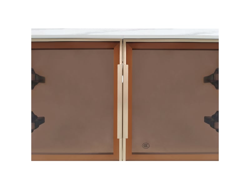  Table basse avec 2 tiroirs, 2 portes et led pour salon 100×50×40 cm en panneaux de particules blanche  - Conforama D