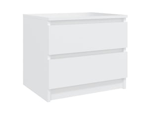 Lot de 2 tables de chevet - cabinet de chevet - table de nuit blanc 50x39x43,5 cm bois d'ingénierie