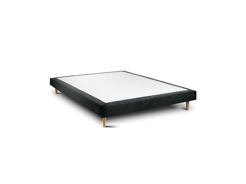 Sommier rigide 15 ascot black pieds conique 195 x 160 cm