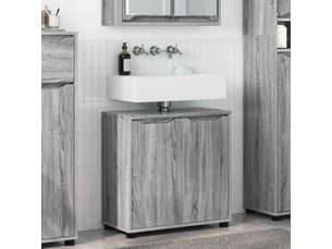 Armoire de lavabo de salle de bain gris sonoma 60x30x60 cm