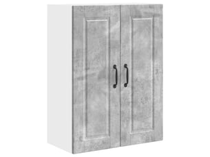 Meuble mural de cuisine, armoire de cuisine gris béton 60x31x80cm bois d'ingénierie