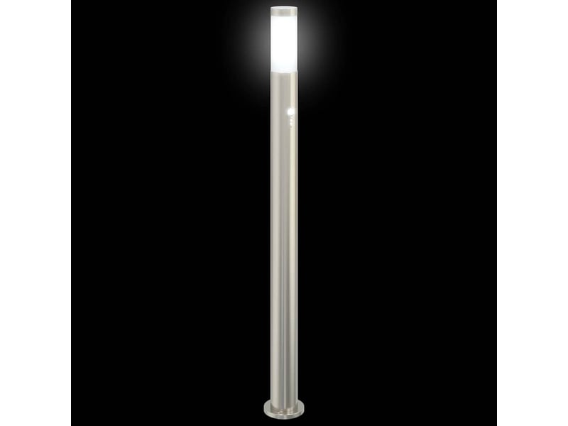 Lot de 3 borne lumineuse avec détecteur 110 cm acier inoxydable ip44 shl88776 - Conforama E