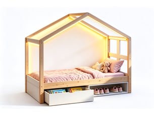Lit simple 90x190 cm   Morn Vibe coloris naturel