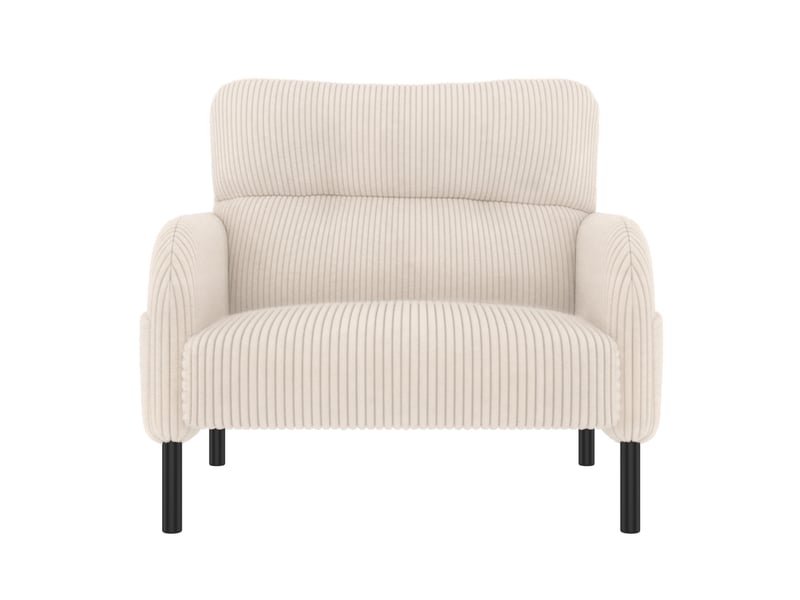  Fauteuil individuel 67 x 75 x 79 cm – beige – dossier ergonomique, poche latérale et structure métal  - Conforama A