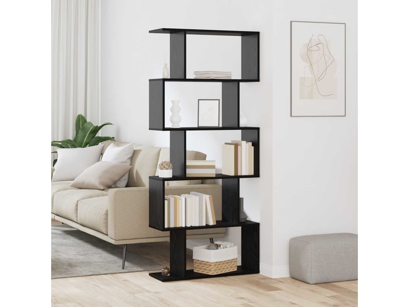  Bibliothèque 5 niveaux, armoire à livres 70 x 24 x 161 cm bois d'ingénierie  - Conforama B