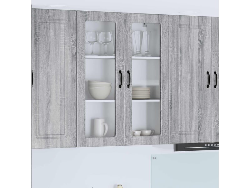 Meuble mural de cuisine | armoire de cuisine gris sonoma 80x31x100cm shl6121 - Conforama B