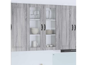 Meuble mural de cuisine | armoire de cuisine gris sonoma 80x31x100cm shl6121