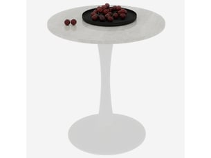 Table basse rond(e) coloris blanc <strong>HAUSS SPOLE</strong> <strong></strong> - 70 cmx70 cm