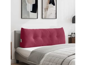 Coussin de dos, coussin de dossier bordeaux 120 x 24 x 50 cm velours cf54580