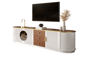 Meuble tv coloris blanc 180 cm <strong>MAISENTIEL</strong>  <strong></strong>