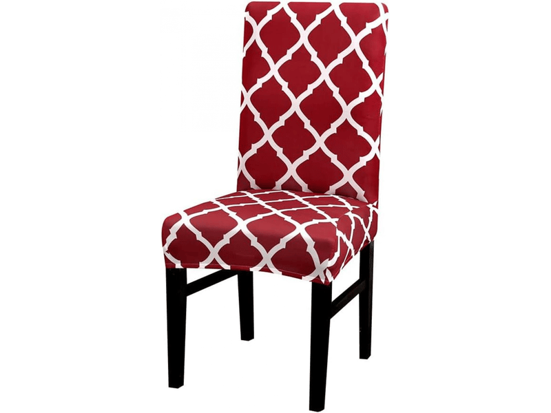  Lot de 4 housses de chaises de salle à manger élastiques, housses de chaises universelles pour la maison, les restaurants, les bars et les hôtels, rouges XLH-ZLS-009422MF - Conforama C