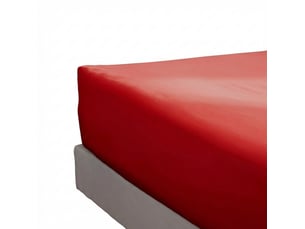 Drap housse 140x190+30 cm percale de coton terre de sienne