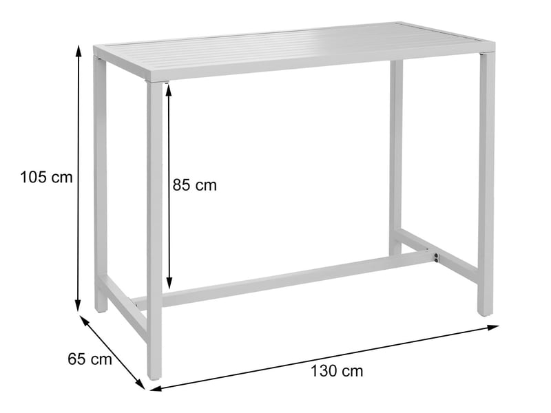 Ensemble table de bar + 2 tabourets de bar hwc-p91, chaise de bar, table haute, coussin d'assise d'extérieur, tressage en corde, métal ~ anthracite  - Conforama C