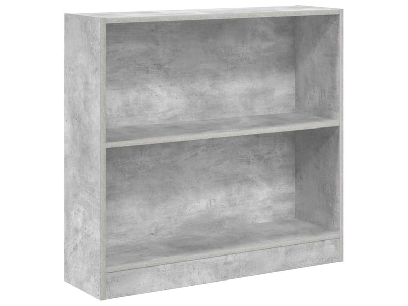  Bibliothèque, meuble de rangement salon gris béton 80x24x75 cm bois d'ingénierie  - Conforama A