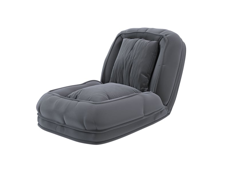  Fauteuil relax convertible 180x90x26 cm pliable réglable 5 positions metal gris sans matelas  - Conforama A