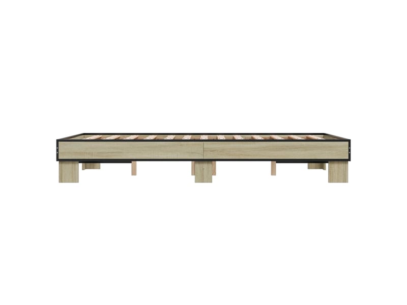  Lit double- lit adulte -  cadre de lit sans matelas chêne sonoma 120x200 cm  - Conforama D
