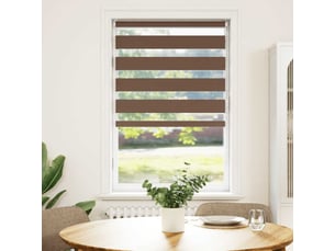 Store zèbre, store de fenêtre marron 75x150 cm largeur du tissu 70,9 cm polyester cf48728