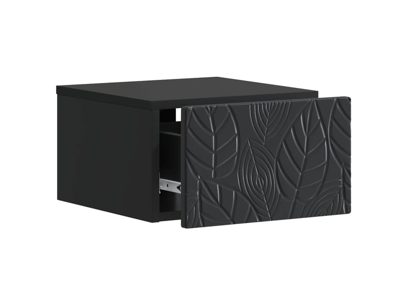  Table de chevet - cabinet de chevet - table de nuit mural noir 49 x 34,5 x 20 cm  - Conforama B