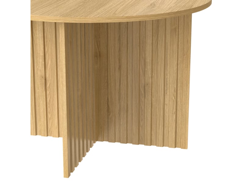  Table basse gigogne bois lot de 2 tables basses rondes design scandinave moderne mdf naturel  - Conforama R