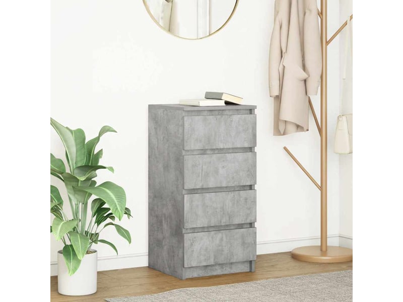  Buffet - bahut - meuble de rangement gris béton 37,5x35x76 cm bois d'ingénierie  - Conforama B