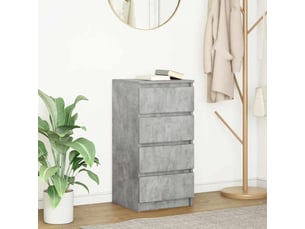 Buffet - bahut - meuble de rangement gris béton 37,5x35x76 cm bois d'ingénierie