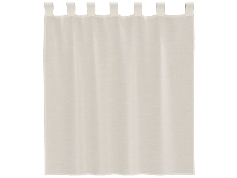  Lot de 2 rideaux en voile, voilages avec passants crème cf44443  - Conforama D