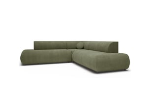 Selsey armone - canapé d'angle convertible - 265 cm - vert olive - côté gauche